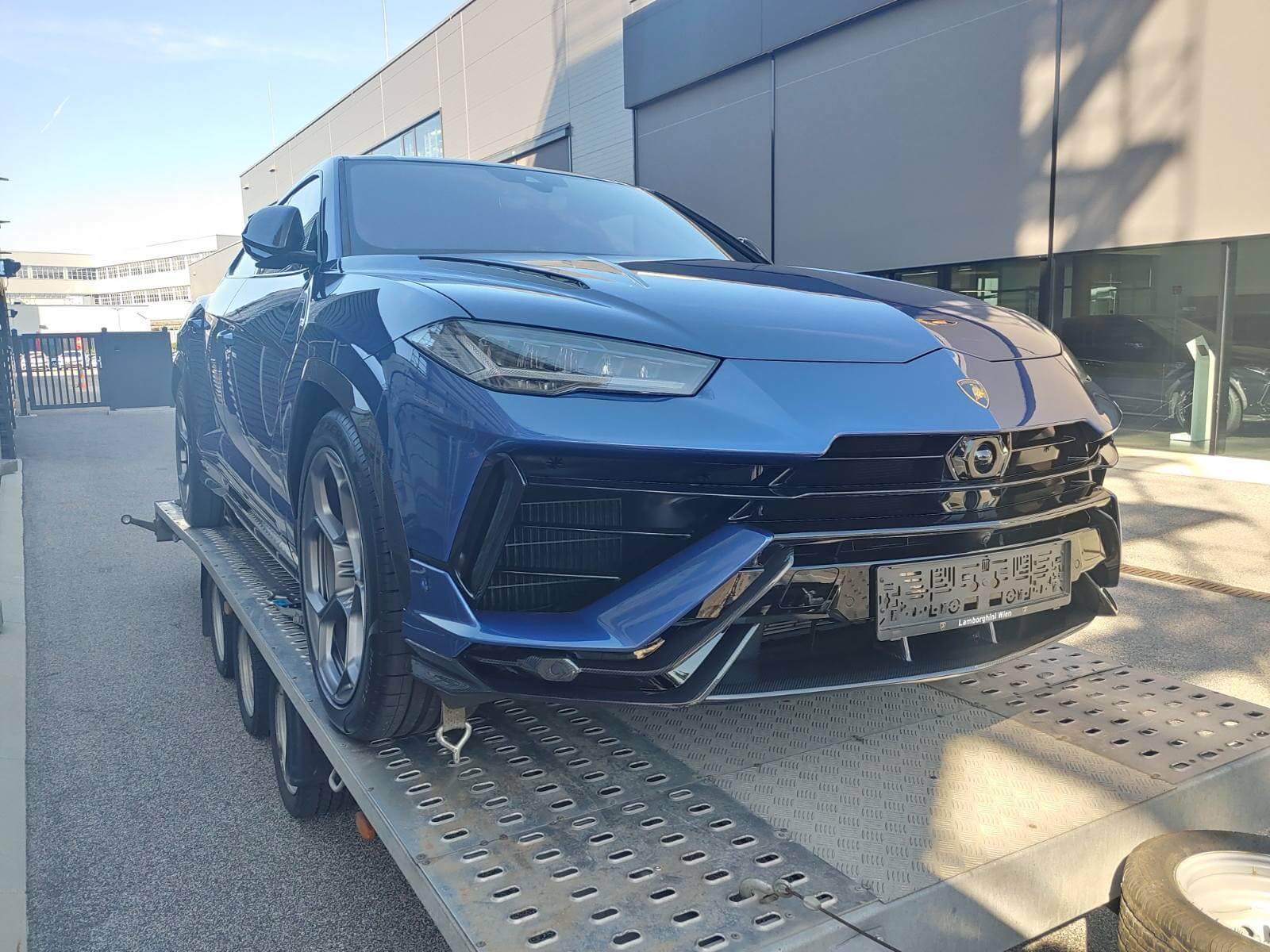 Car and trailer ready for transport